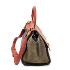 Celine Small Tricolor Trapeze Red Black Taupe Gray Calfskin Leather Messenger — view 4