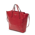 Gucci Swing Top Handle Red Gray Calfskin Leather — view 2