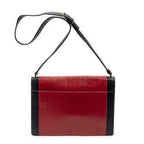 Saint Laurent Gaby Envelope Satchel Red Black Calfskin Leather — view 5