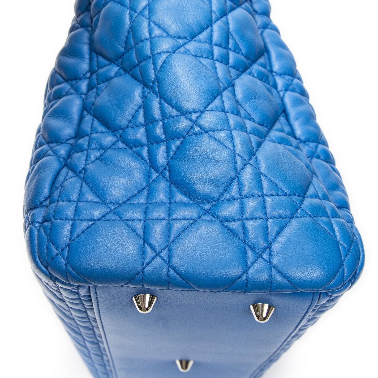 Dior Soft Shopping Tote Blue Canada Lambskin Leather — view 7