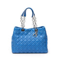 Dior Soft Shopping Tote Blue Canada Lambskin Leather