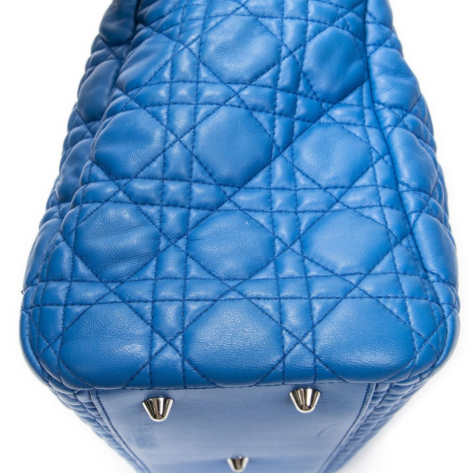 Dior Soft Shopping Tote Blue Canada Lambskin Leather — view 8