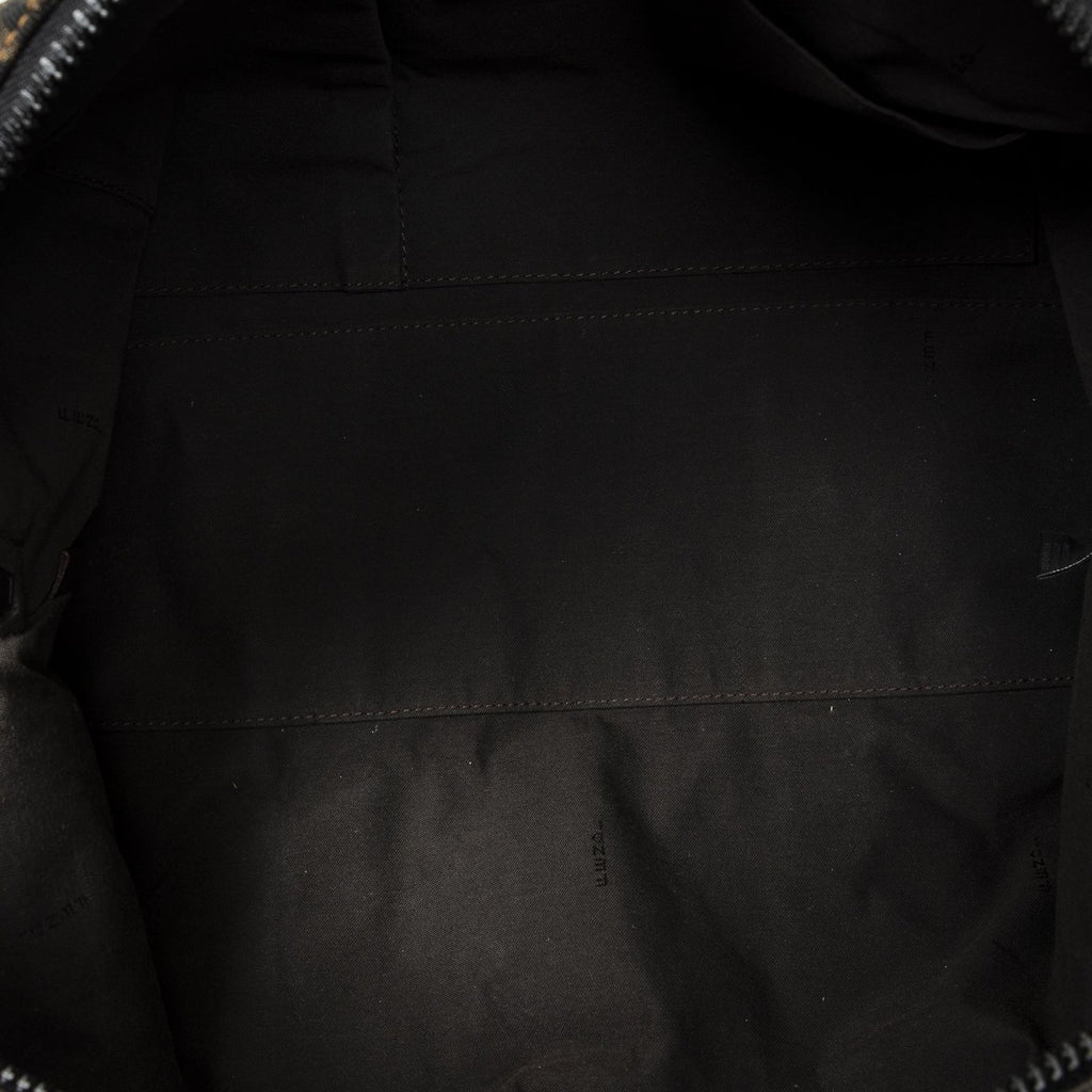 Fendi Double Zip Bowla Bag Brown Black Zucca Canvas — view 9