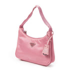 Prada Mini Zip Hobo Pink Nylon Canvas — view 2