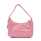 Prada Mini Zip Hobo Pink Nylon Canvas — view 5