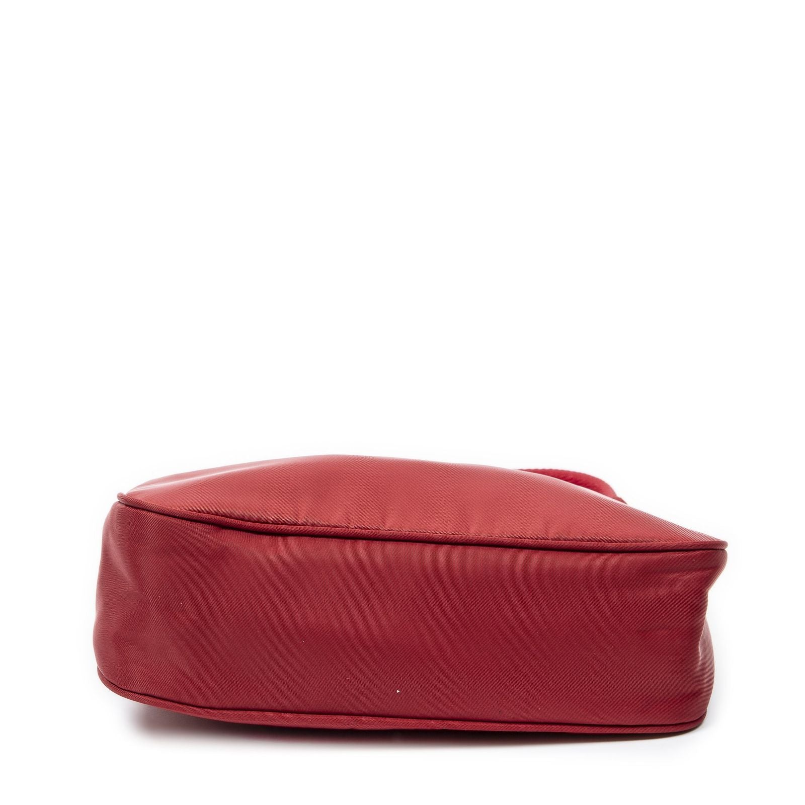 Prada Vintage Mini Zip Hobo Red Nylon Canvas — view 6