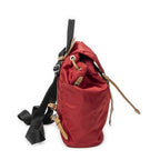 Prada Drawstring Backpack Red Tan Black Nylon Canvas — view 4