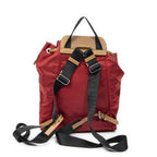 Prada Drawstring Backpack Red Tan Black Nylon Canvas — view 5