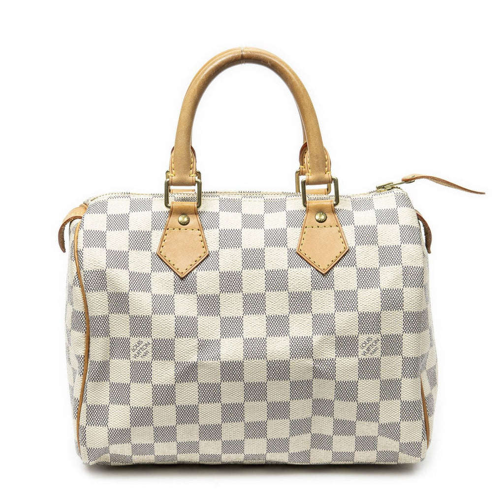 Louis Vuitton Speedy Ivory Damier Azur Handbag