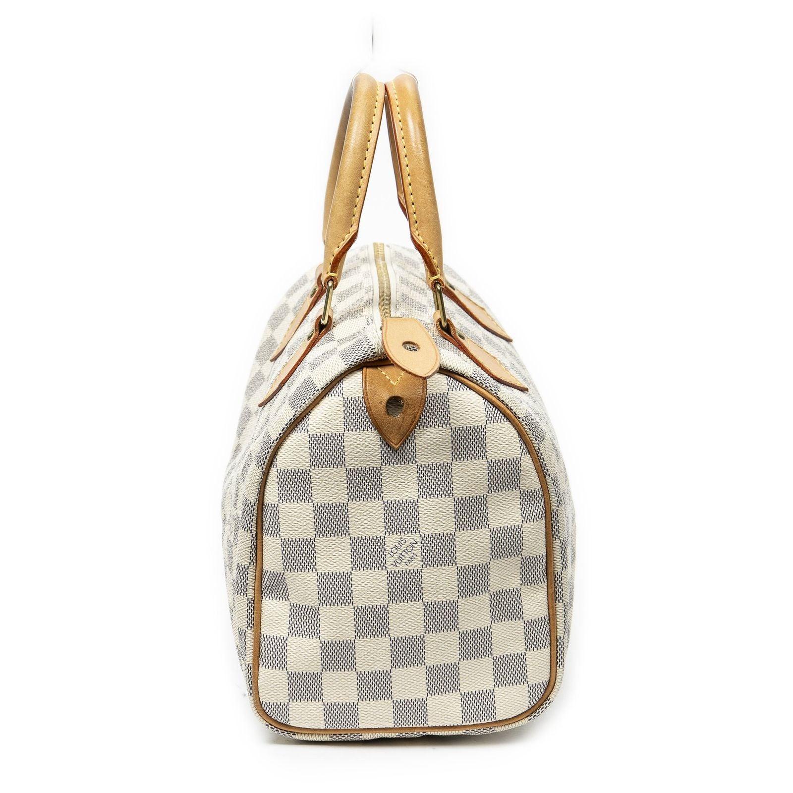 Louis Vuitton Speedy Ivory Damier Azur Handbag — view 3
