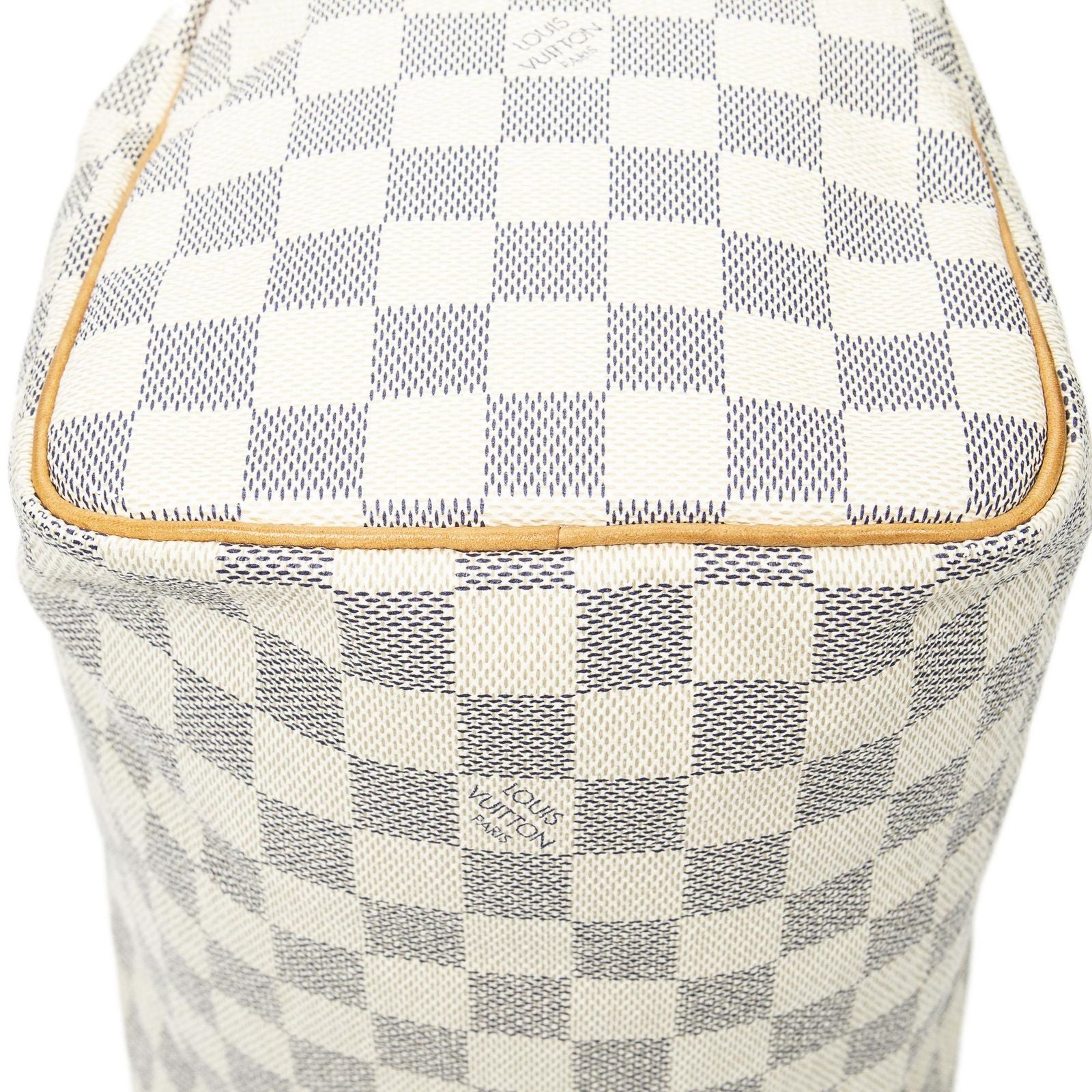 Louis Vuitton Speedy Ivory Damier Azur Handbag — view 8