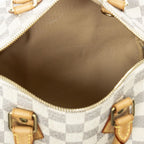 Louis Vuitton Speedy Ivory Damier Azur Handbag — view 9