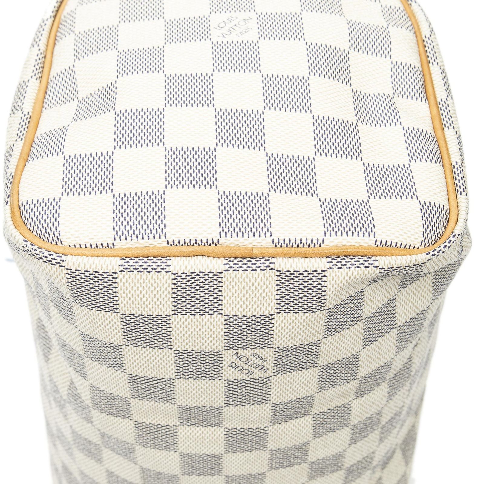 Louis Vuitton Speedy Ivory Damier Azur Handbag — view 7