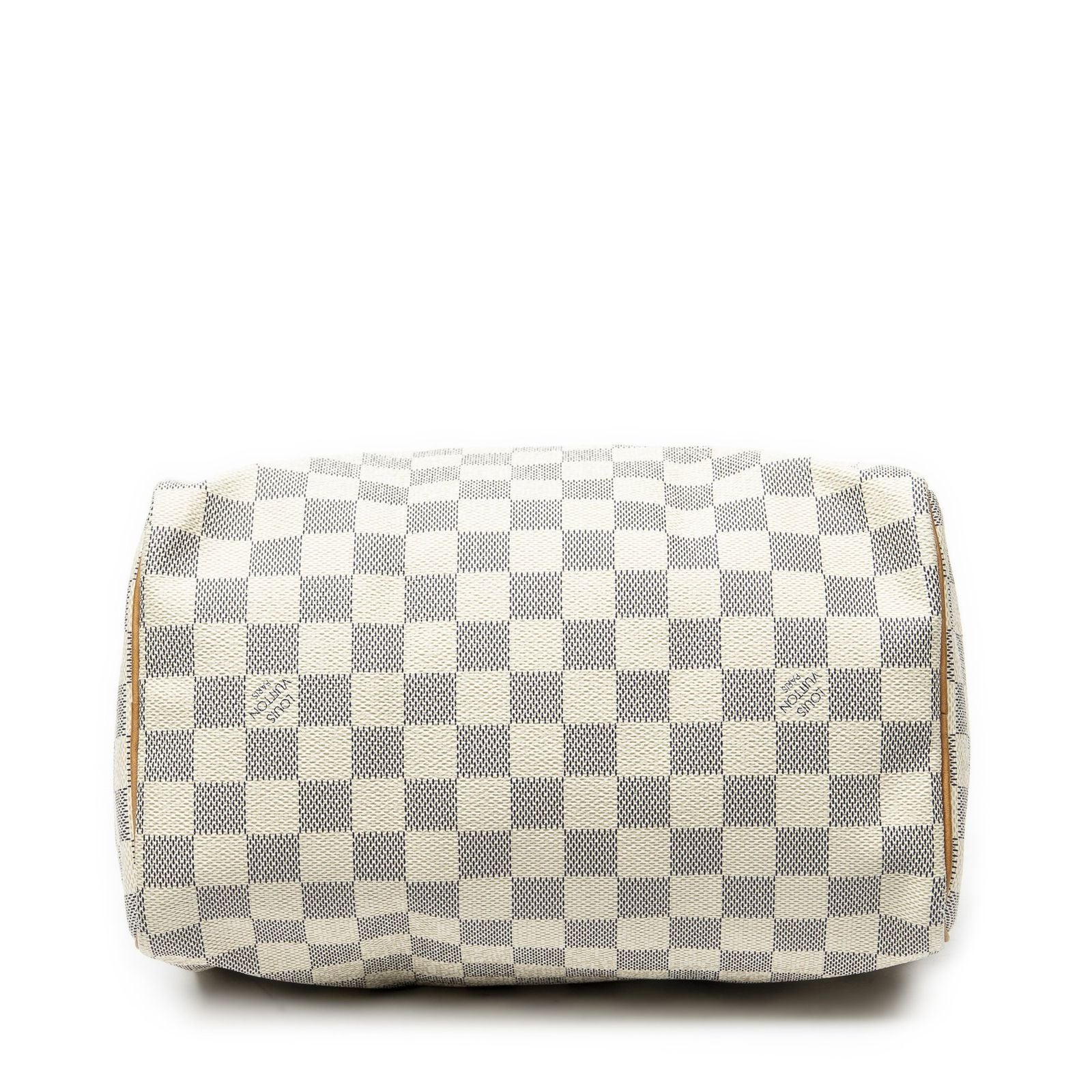 Louis Vuitton Speedy Ivory Damier Azur Handbag — view 6