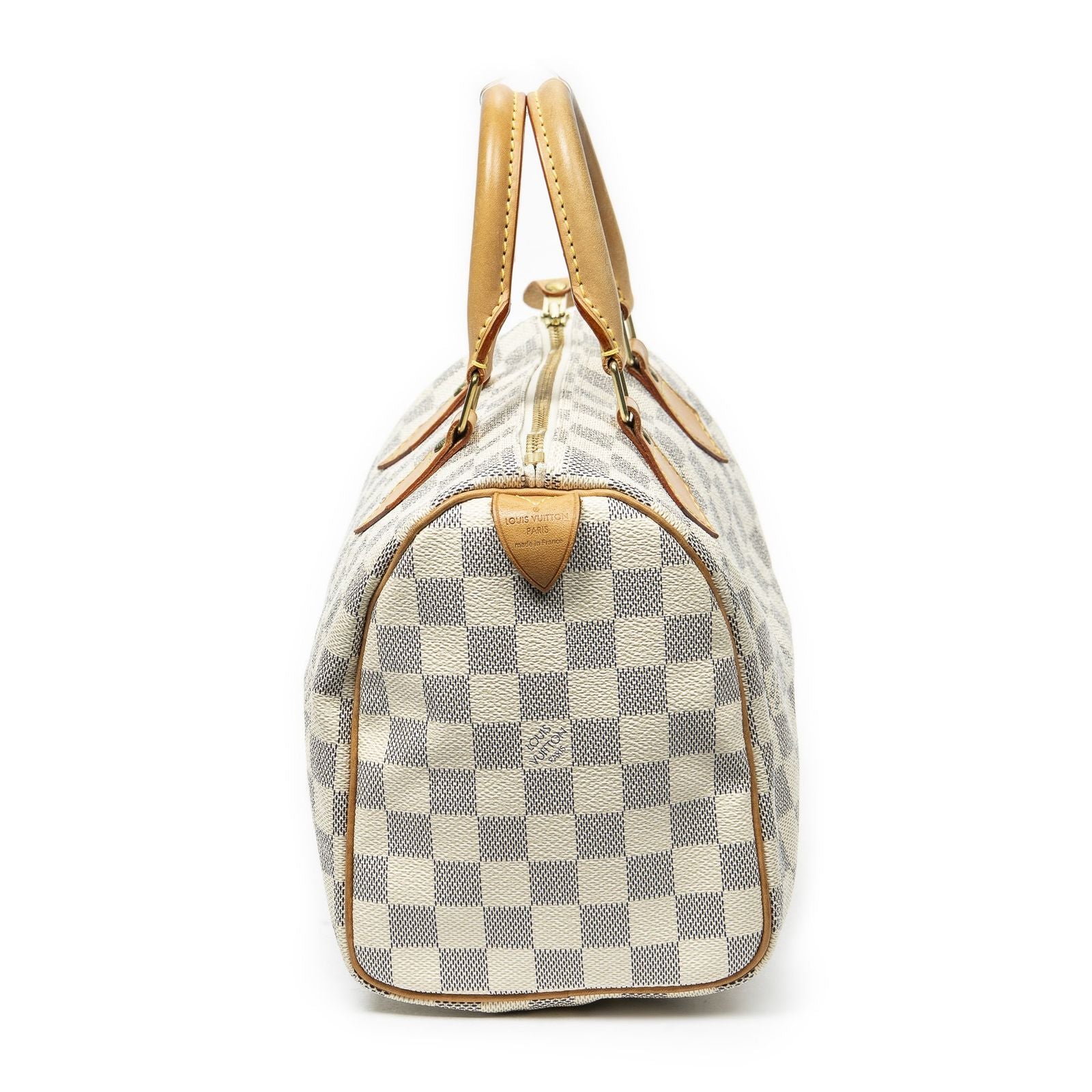 Louis Vuitton Speedy Ivory Damier Azur Handbag — view 4
