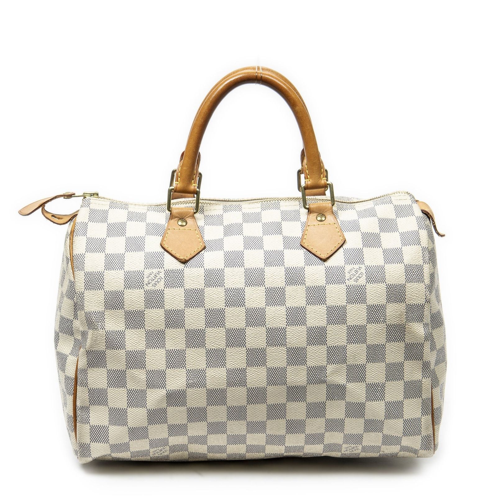 Louis Vuitton Speedy Ivory Damier Azur Handbag — view 5