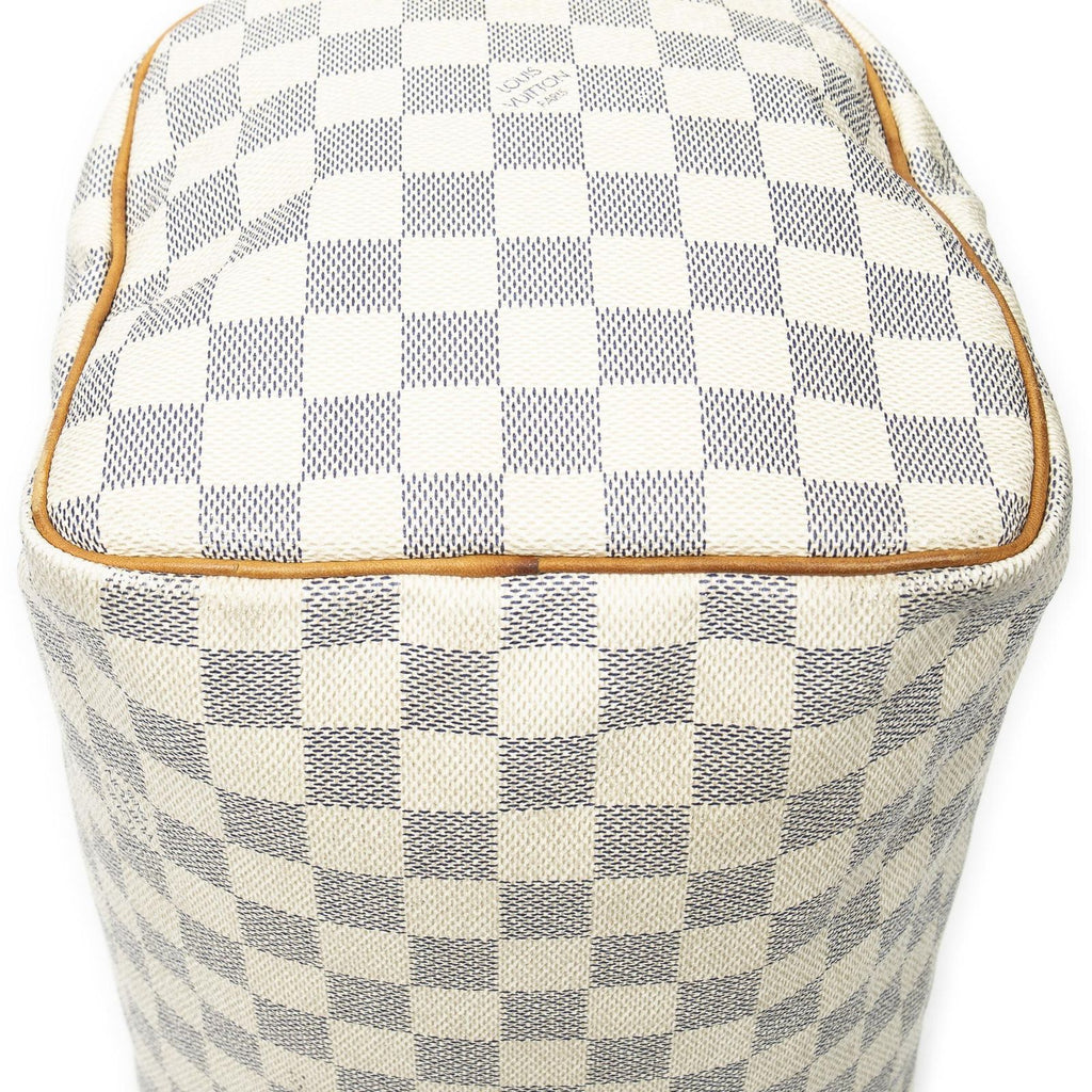Louis Vuitton Speedy Ivory Damier Azur Handbag — view 7