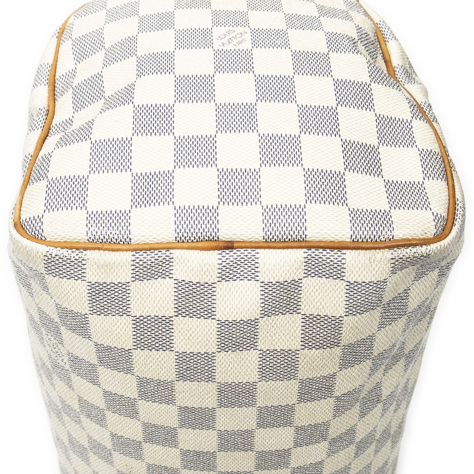 Louis Vuitton Speedy Ivory Damier Azur Handbag — view 7
