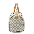 Louis Vuitton Speedy Ivory Damier Azur Handbag — view 4