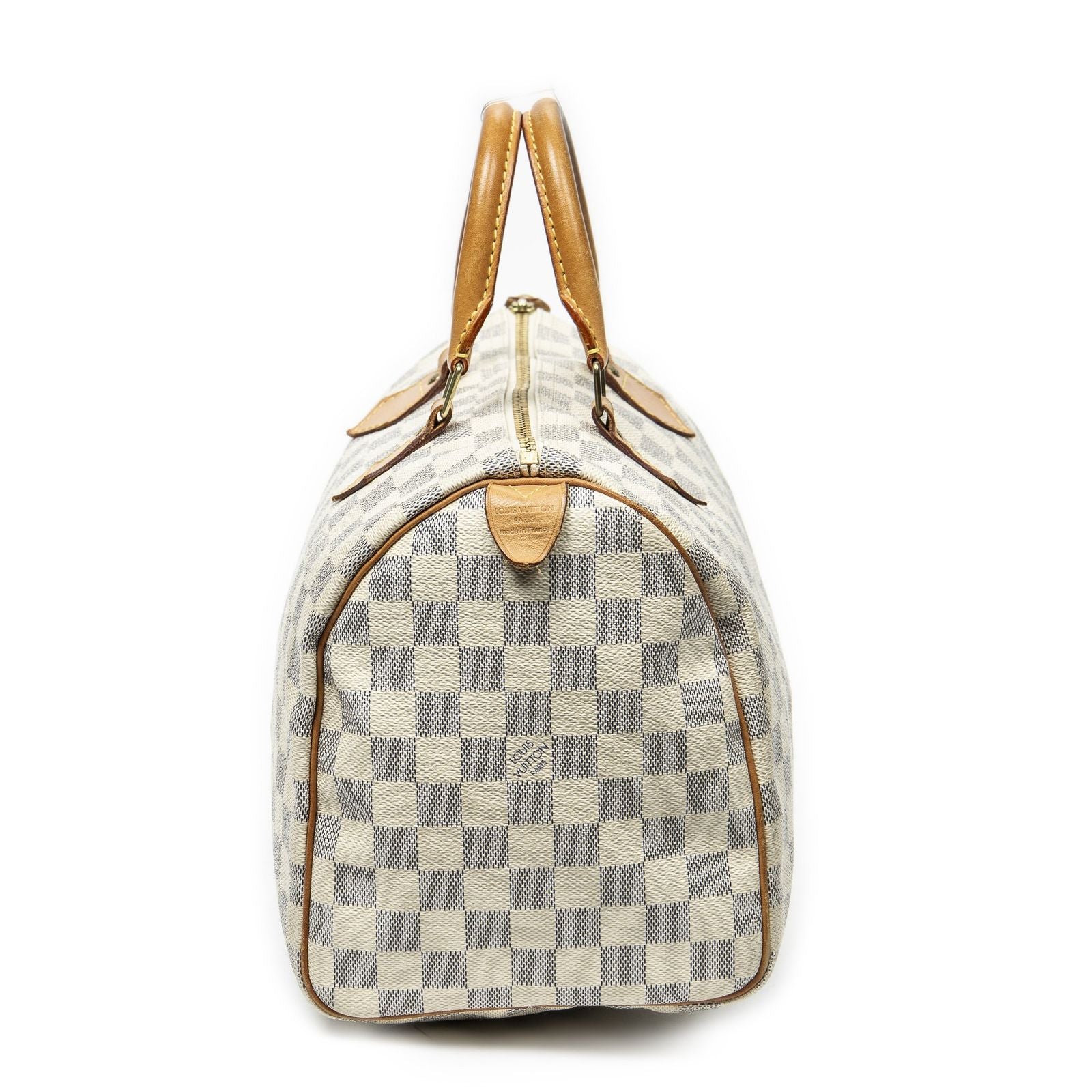 Louis Vuitton Speedy Ivory Damier Azur Handbag — view 4