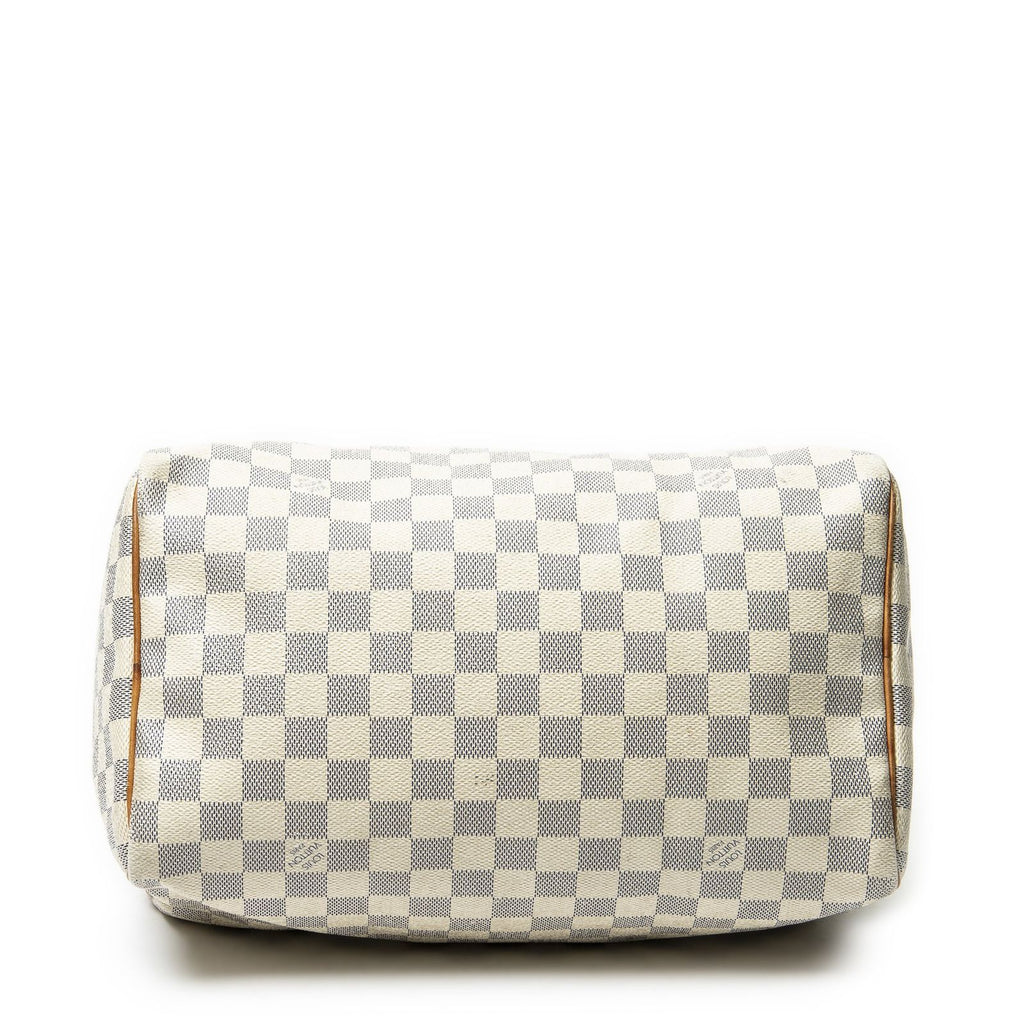 Louis Vuitton Speedy Ivory Damier Azur Handbag — view 6