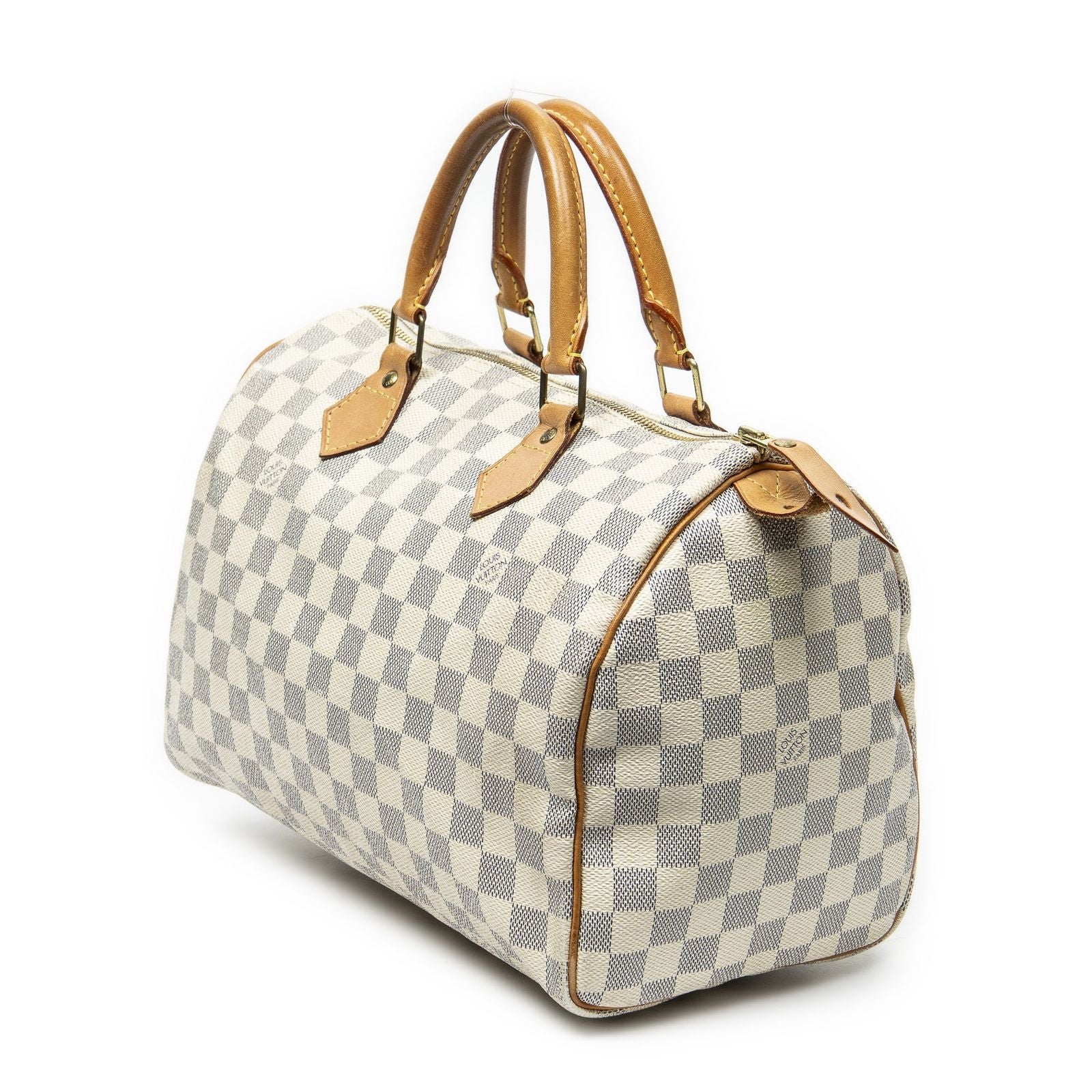 Louis Vuitton Speedy Ivory Damier Azur Handbag — view 2
