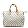 Louis Vuitton Speedy Ivory Damier Azur Handbag
