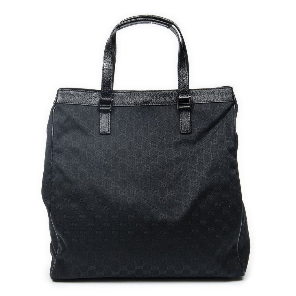 Gucci Pocket Shopping Tote Black GG Canvas — view 5