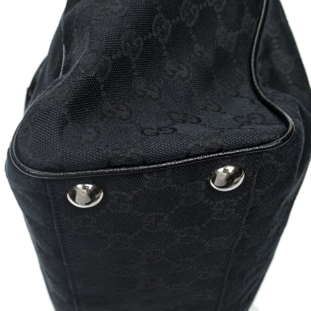 Gucci Pocket Shopping Tote Black GG Canvas — view 7