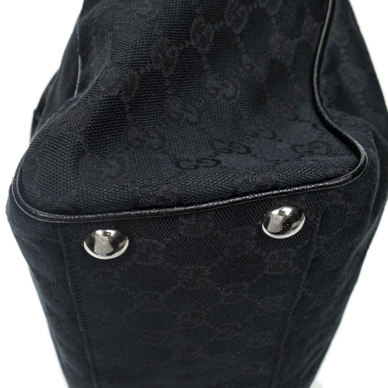 Gucci Pocket Shopping Tote Black GG Canvas — view 7