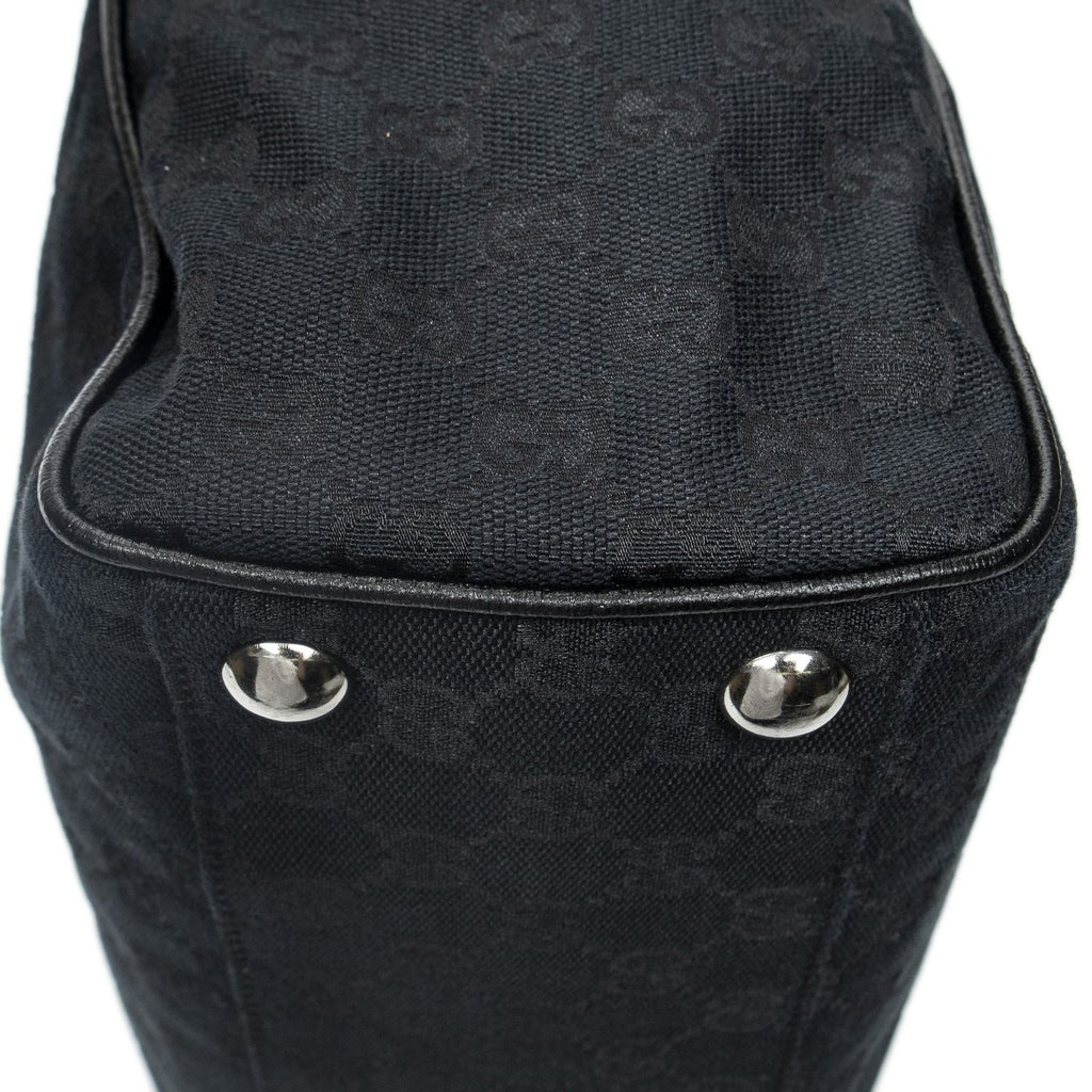 Gucci Pocket Shopping Tote Black GG Canvas — view 8