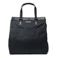 Gucci Pocket Shopping Tote Black GG Canvas