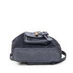 Gucci Mini Bamboo Backpack Navy Suede Leather — view 6