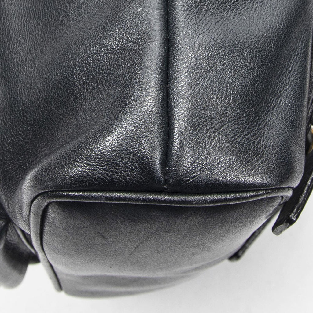 Gucci Mini Bamboo Backpack Navy Calfskin Leather — view 8