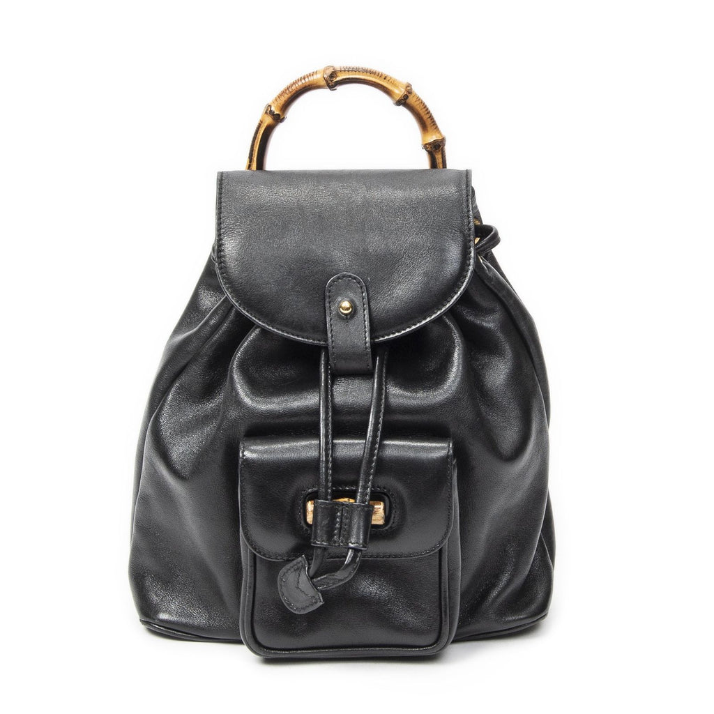 Gucci Minibumbu Backpack Black Calfskin Leather