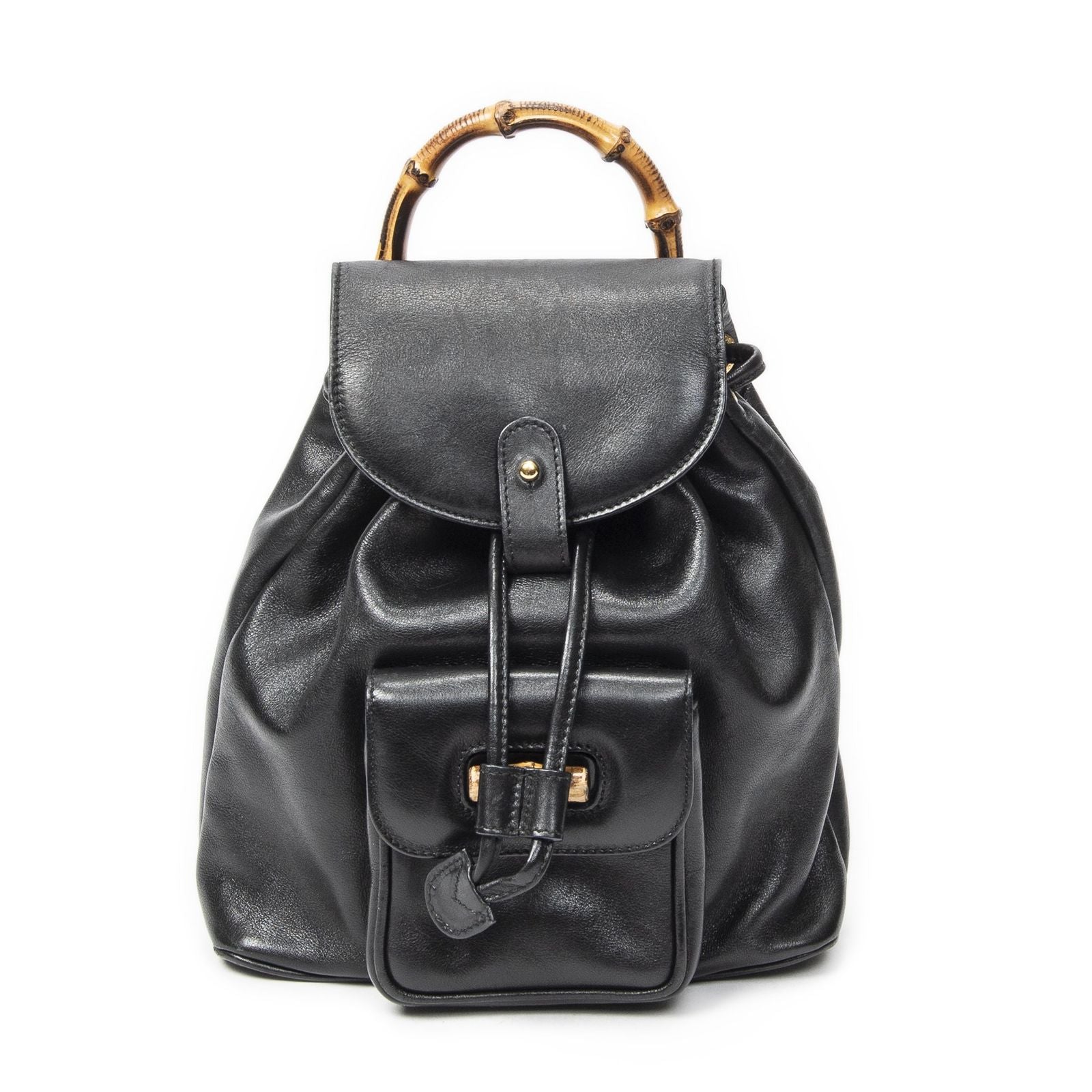 Gucci Minibumbu Backpack Black Calfskin Leather