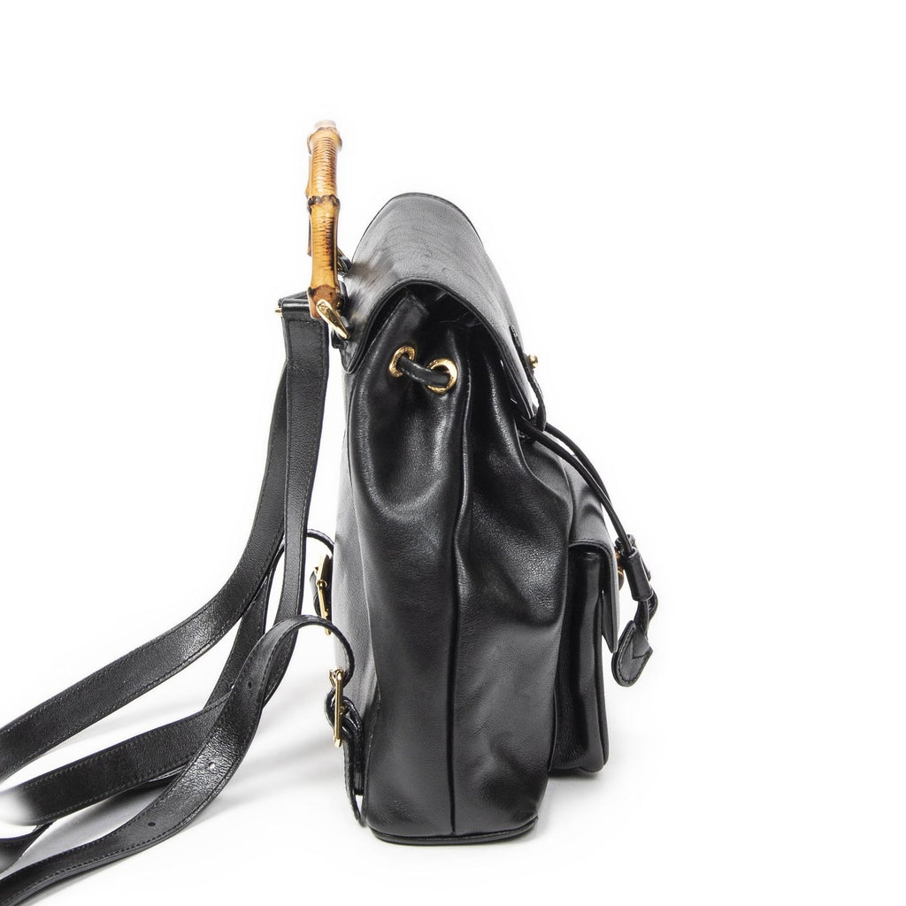 Gucci Minibumbu Backpack Black Calfskin Leather — view 4