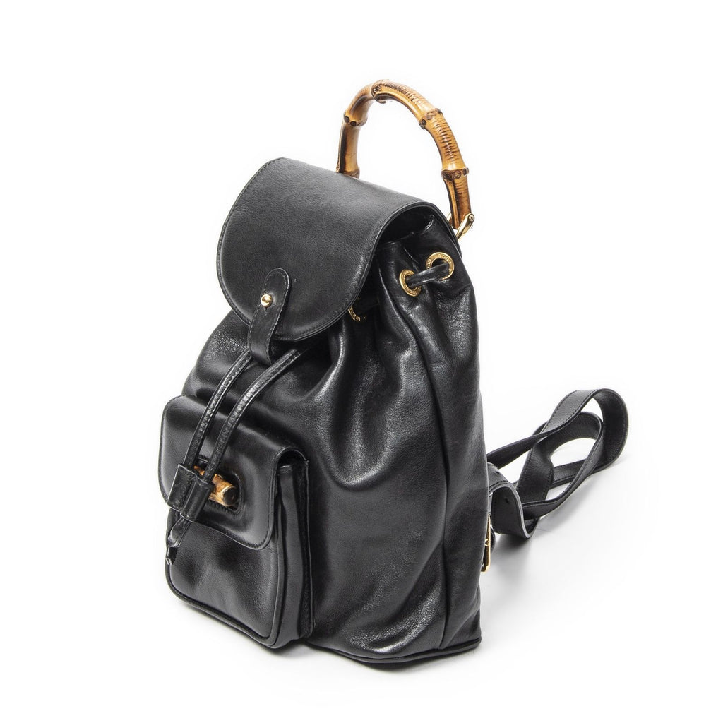 Gucci Minibumbu Backpack Black Calfskin Leather — view 2