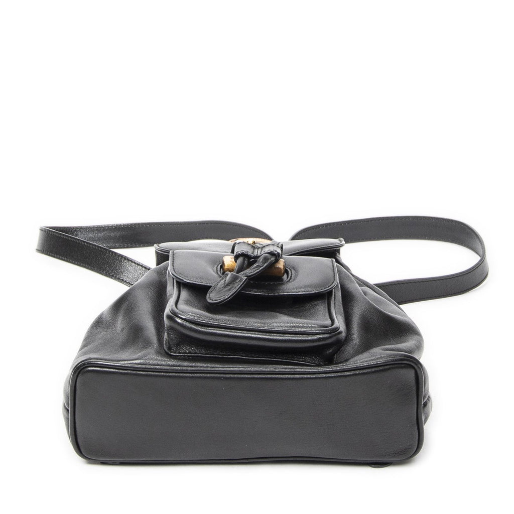 Gucci Minibumbu Backpack Black Calfskin Leather — view 6