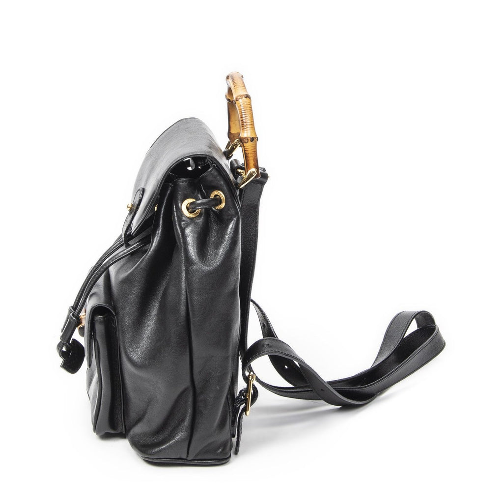 Gucci Minibumbu Backpack Black Calfskin Leather — view 3