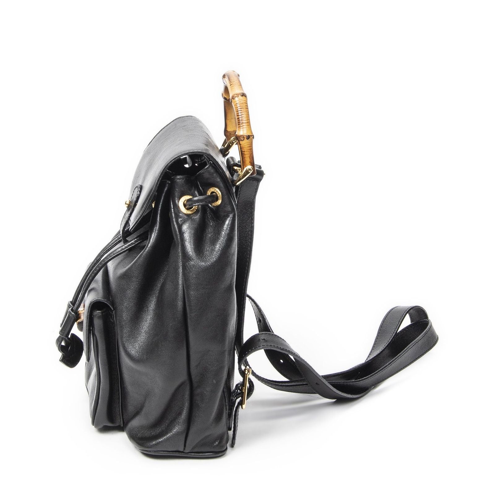 Gucci Minibumbu Backpack Black Calfskin Leather — view 3