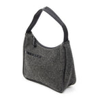 Prada Sport Hobo Gray Wool Canvas — view 2
