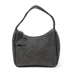Prada Sport Hobo Gray Wool Canvas