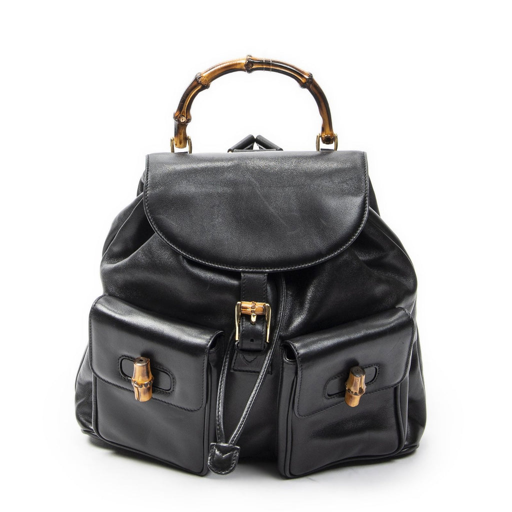 Gucci Rajibanbu Backpack Black Calfskin Leather