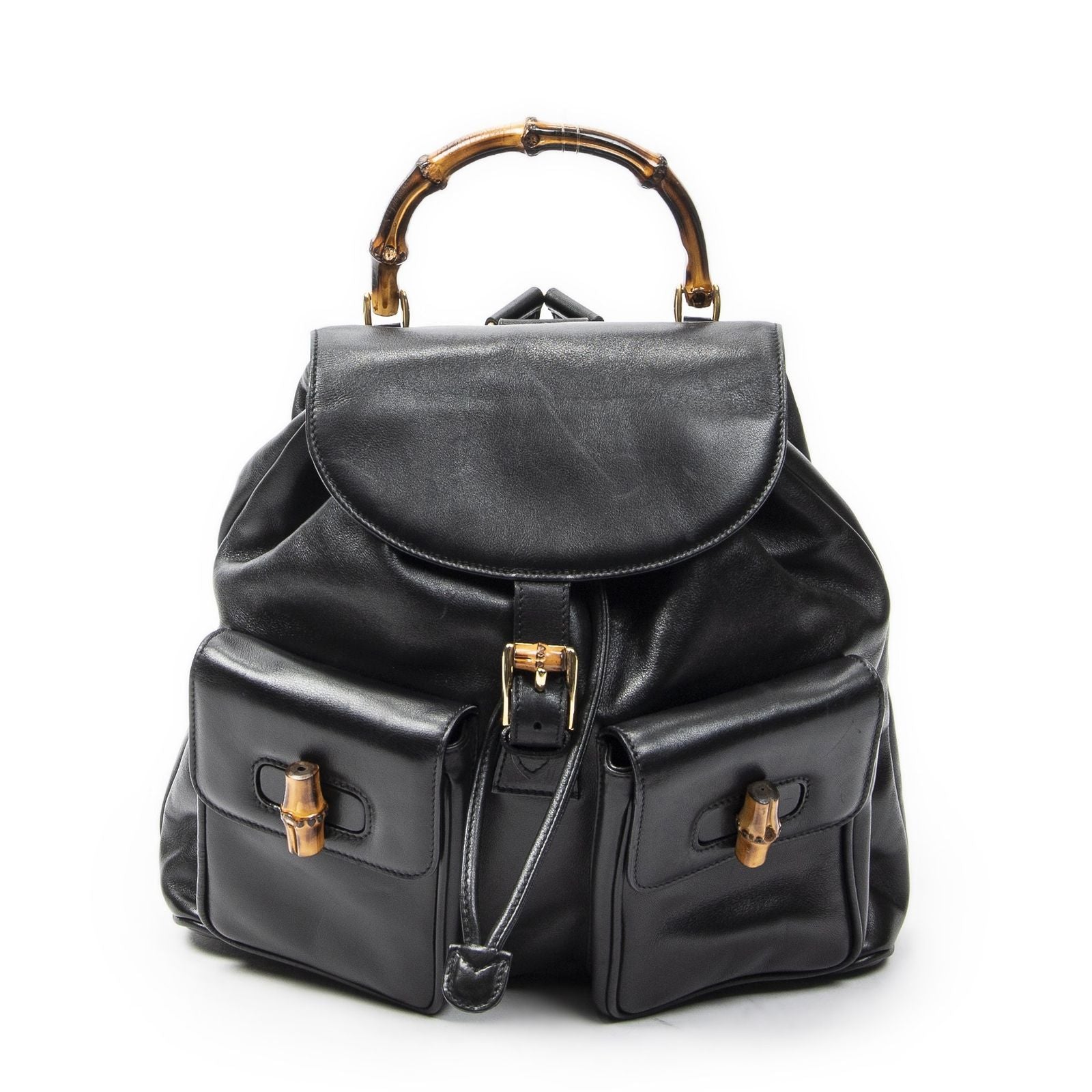 Gucci Rajibanbu Backpack Black Calfskin Leather