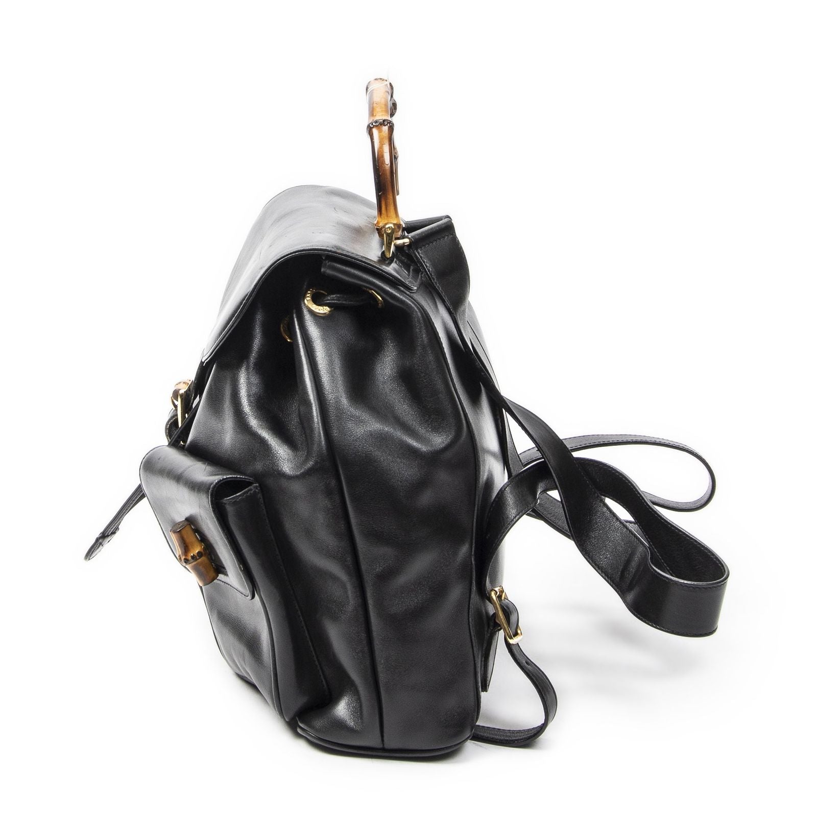 Gucci Rajibanbu Backpack Black Calfskin Leather — view 3