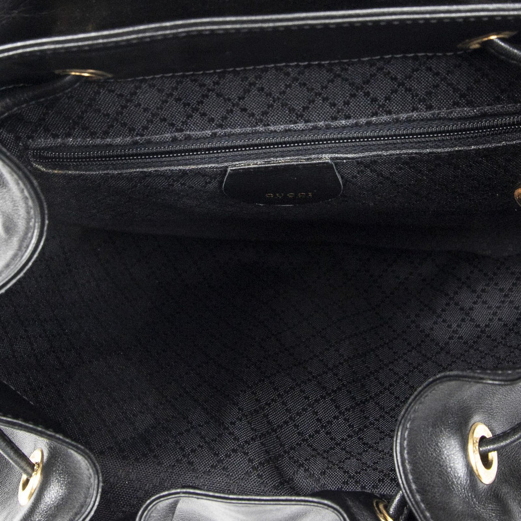 Gucci Rajibanbu Backpack Black Calfskin Leather — view 9