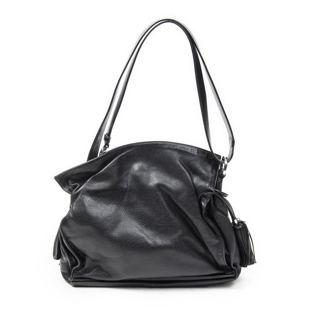 Loewe Tassel Flamenco Bag Black Gray Calfskin Leather — view 5