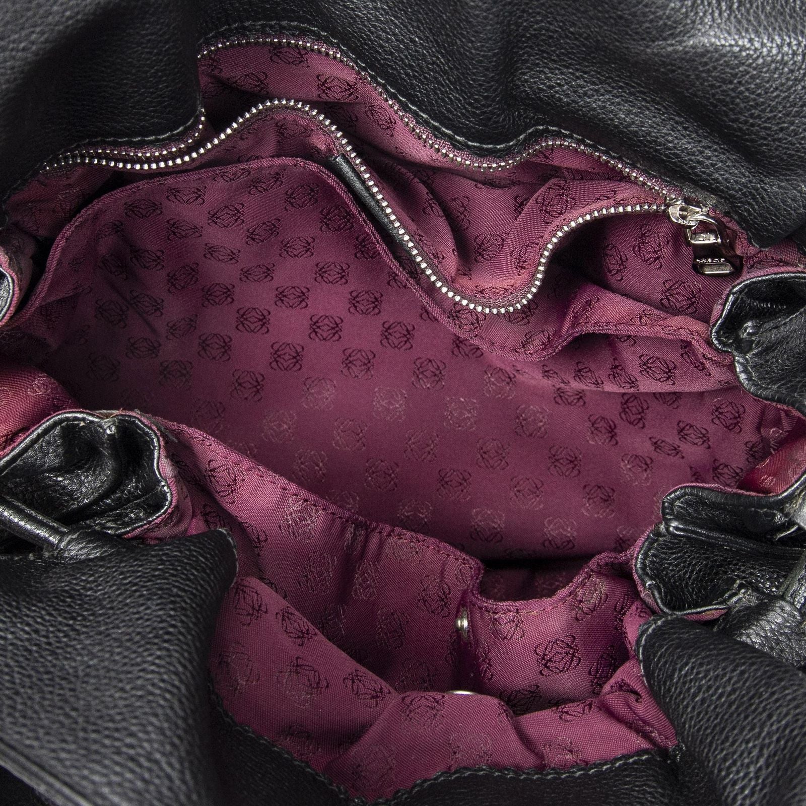 Loewe Tassel Flamenco Bag Black Gray Calfskin Leather — view 9