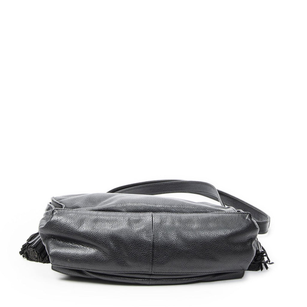 Loewe Tassel Flamenco Bag Black Gray Calfskin Leather — view 6